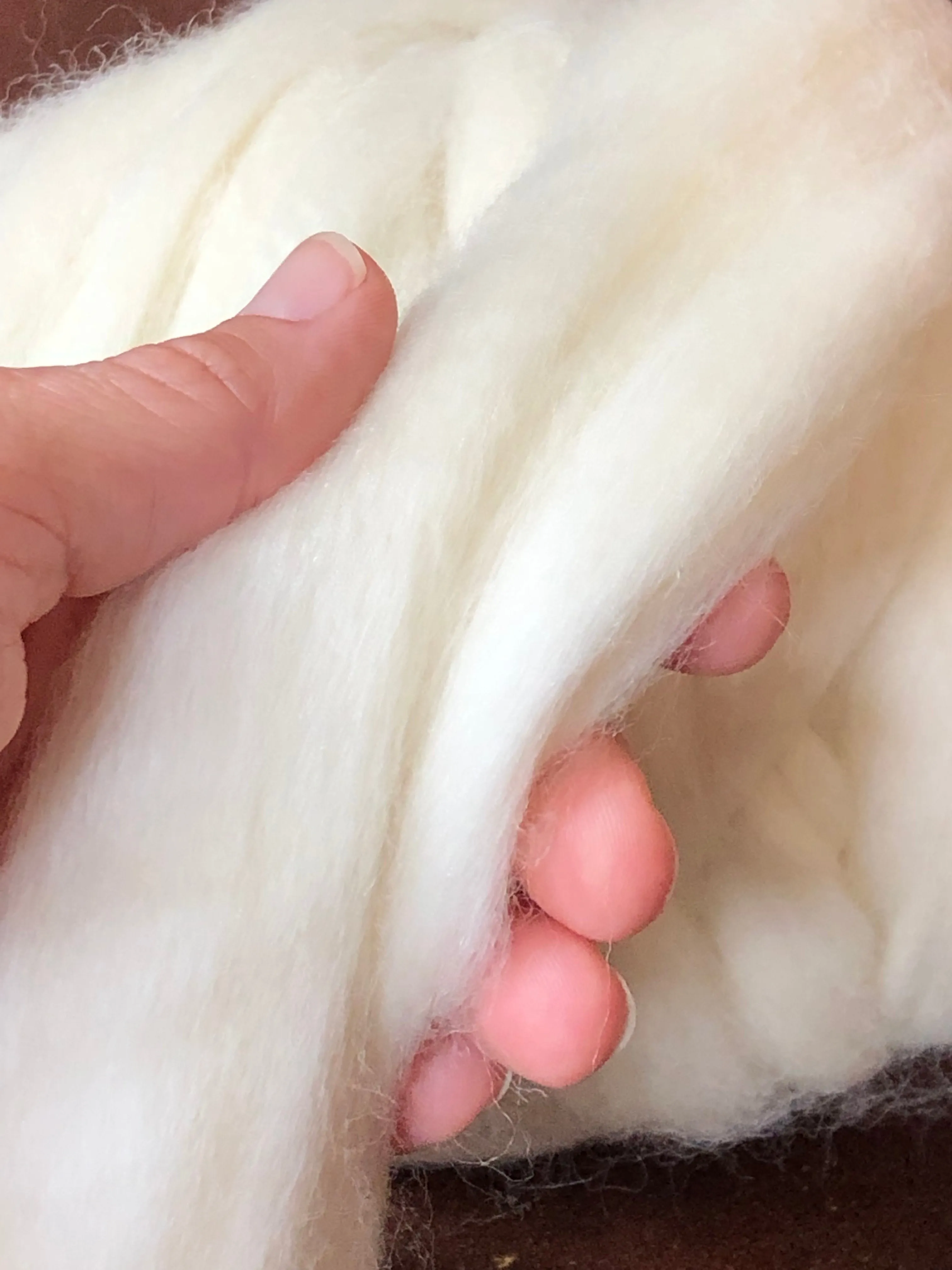 10 lbs Pounds White Wool Top Roving Fiber Spinning, Make Your Own- Felting Crafts Large Chunky (Arm or PVC) Knit Throw Blanket USA -Sale