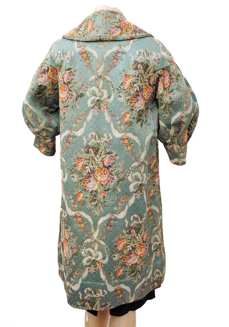 1960s Vintage Tapestry Swing Cocktail Coat • Roses and Swags