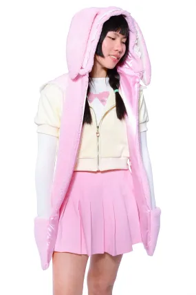 2-Way Bunny Hooded Scarf - Pink