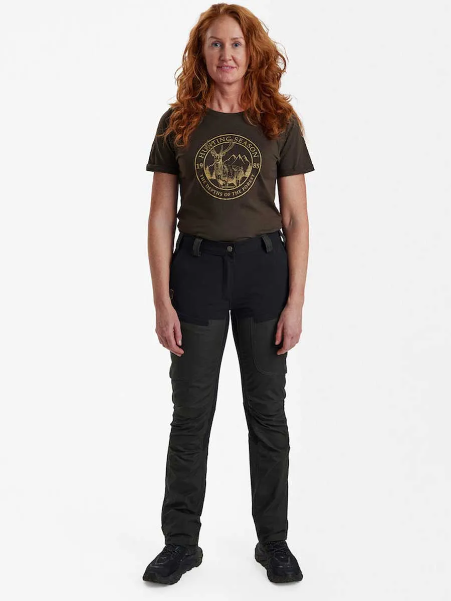 30% OFF DEERHUNTER Lady Ann Trousers - Black Ink - Size: UK 8 & 20