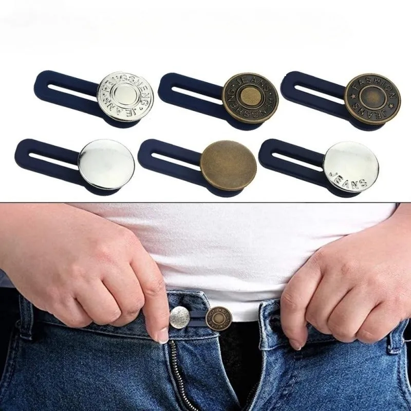 4pcs Metal Button Waistband Extenders for Jeans and Pants