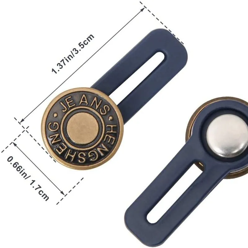 4pcs Metal Button Waistband Extenders for Jeans and Pants