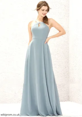 A-line Bateau Sleeveless Long/Floor-Length Chiffon Bridesmaid Dresses Lilah SWKP0025638