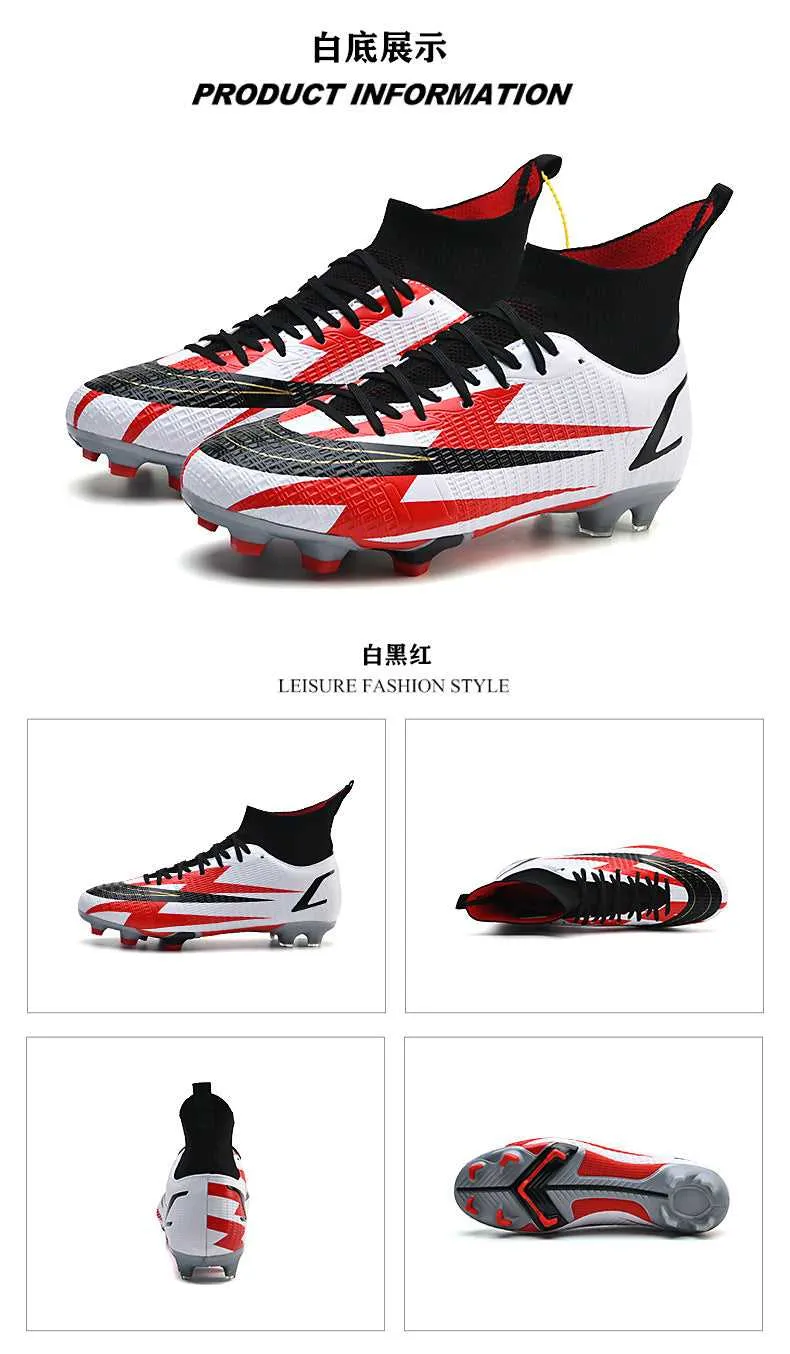 Adult High-Top Soccer Cleats for Training and Matches