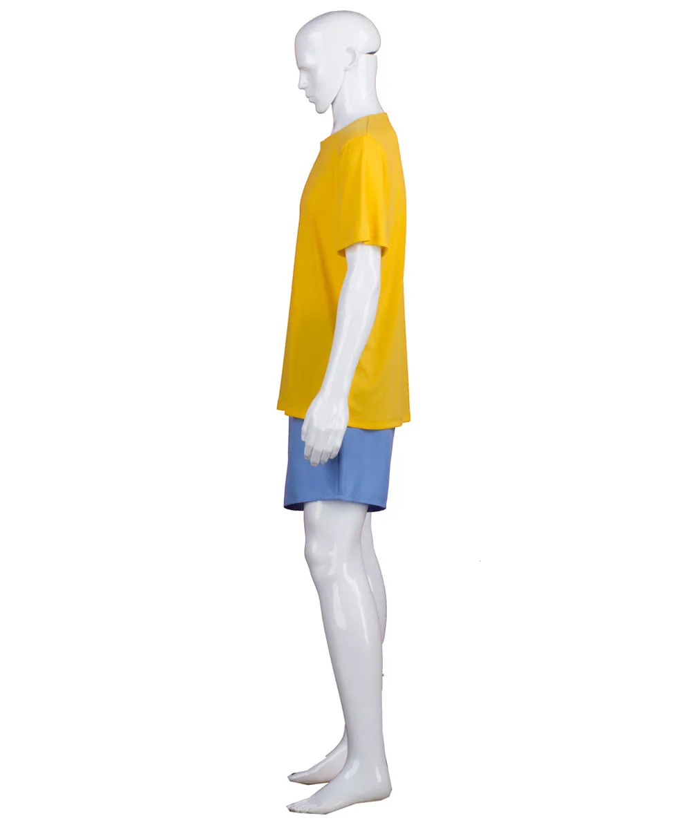 Adult Men's Burgers Carton TV/Movie Costume | Yellow & Blue Cosplay Costume