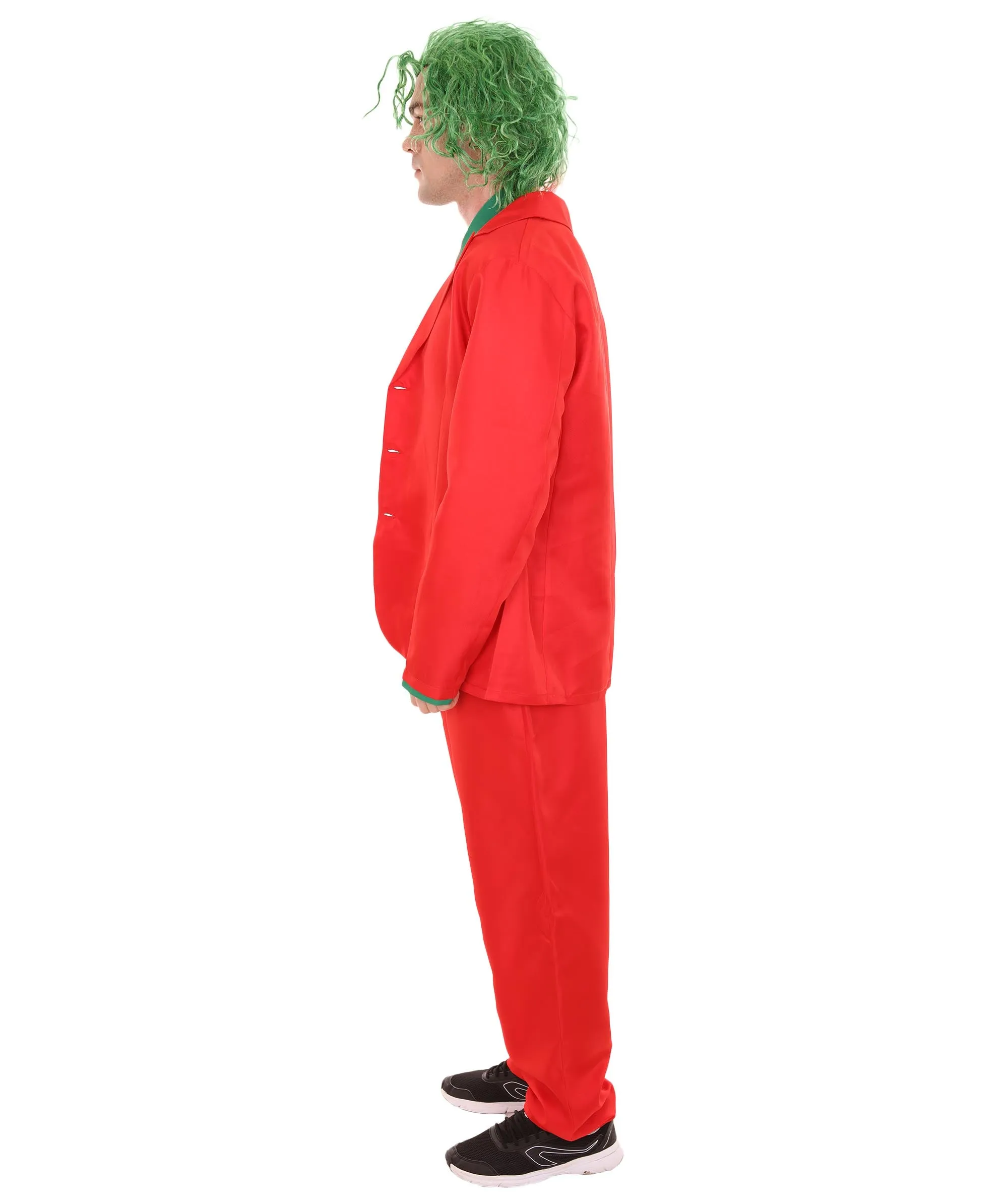 Adult Men's Clown Costume/ Costume and Wig Set | Multicolor Cosplay Costume | Flame-retardant Material