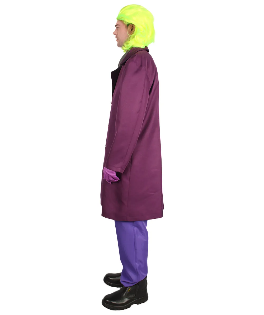 Adult Men's Deluxe Clown Theatrical Suit Costume | Multi Color Halloween Costume