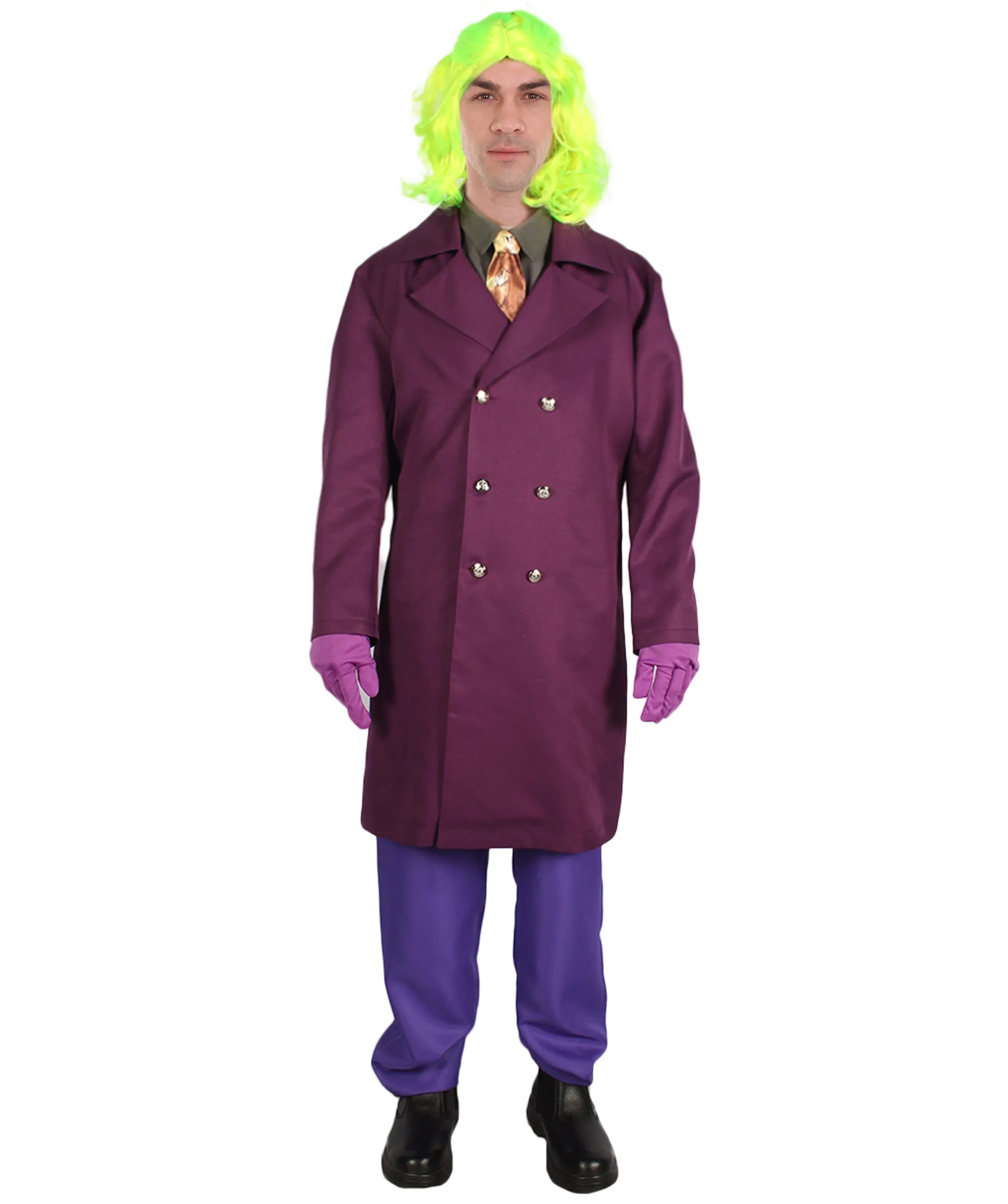 Adult Men's Deluxe Clown Theatrical Suit Costume | Multi Color Halloween Costume