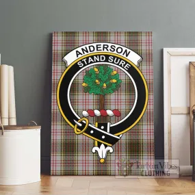 Anderson Dress Tartan Canvas Print Wall Art with Family Crest