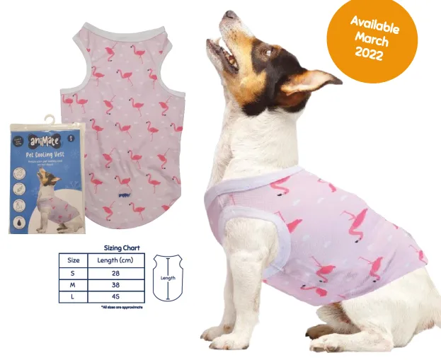 Animate - Pet Cooling Vest - Fish - Large - 45cm (Chest: 61cm, Neck: 39cm)