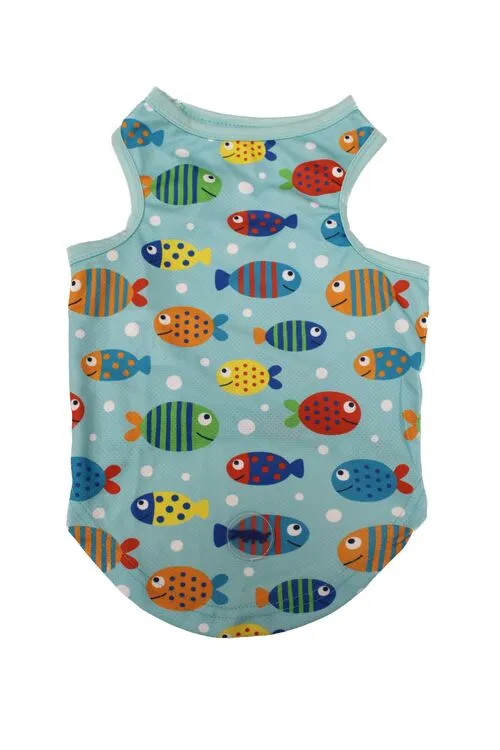 Animate - Pet Cooling Vest - Fish - Large - 45cm (Chest: 61cm, Neck: 39cm)