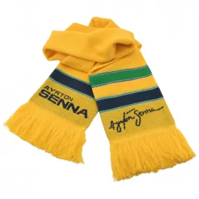 Ayrton Senna Scarf, Racing Scarf, Yellow, 2016