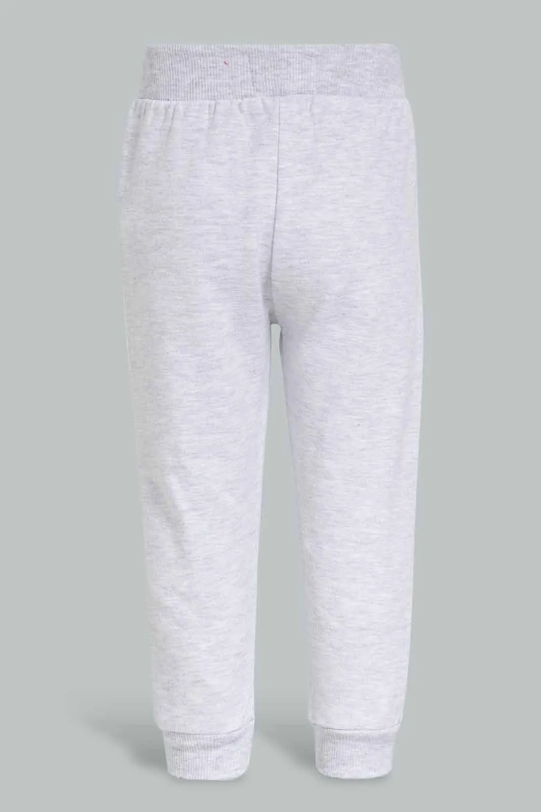 Baby Girls Pink And Grey Active Track Pants Set (2 Piece)