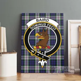 Baird Dress Tartan Canvas Print Wall Art with Family Crest