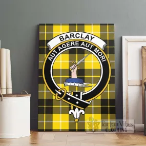 Barclay Dress Modern Tartan Canvas Print Wall Art with Family Crest