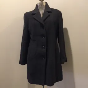 Bloomingdales Grey 100% Lambswool Coat, Made in Italy