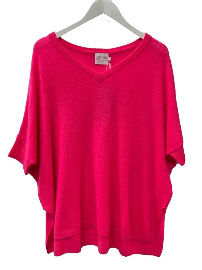 Brodie Cashmere S Neon Pink Bronte Tee