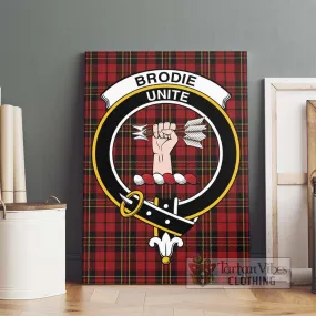 Brodie Tartan Canvas Print Wall Art with Family Crest