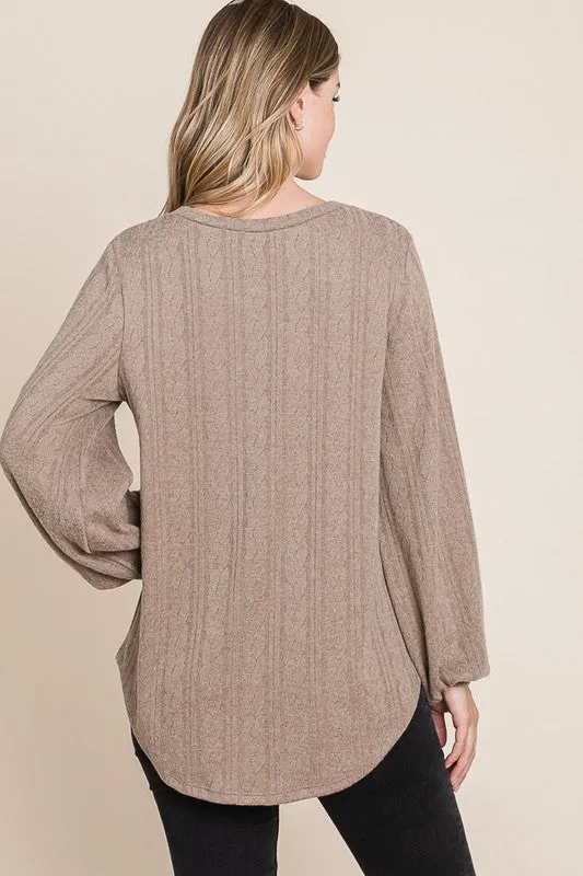 Cable Knit Tunic