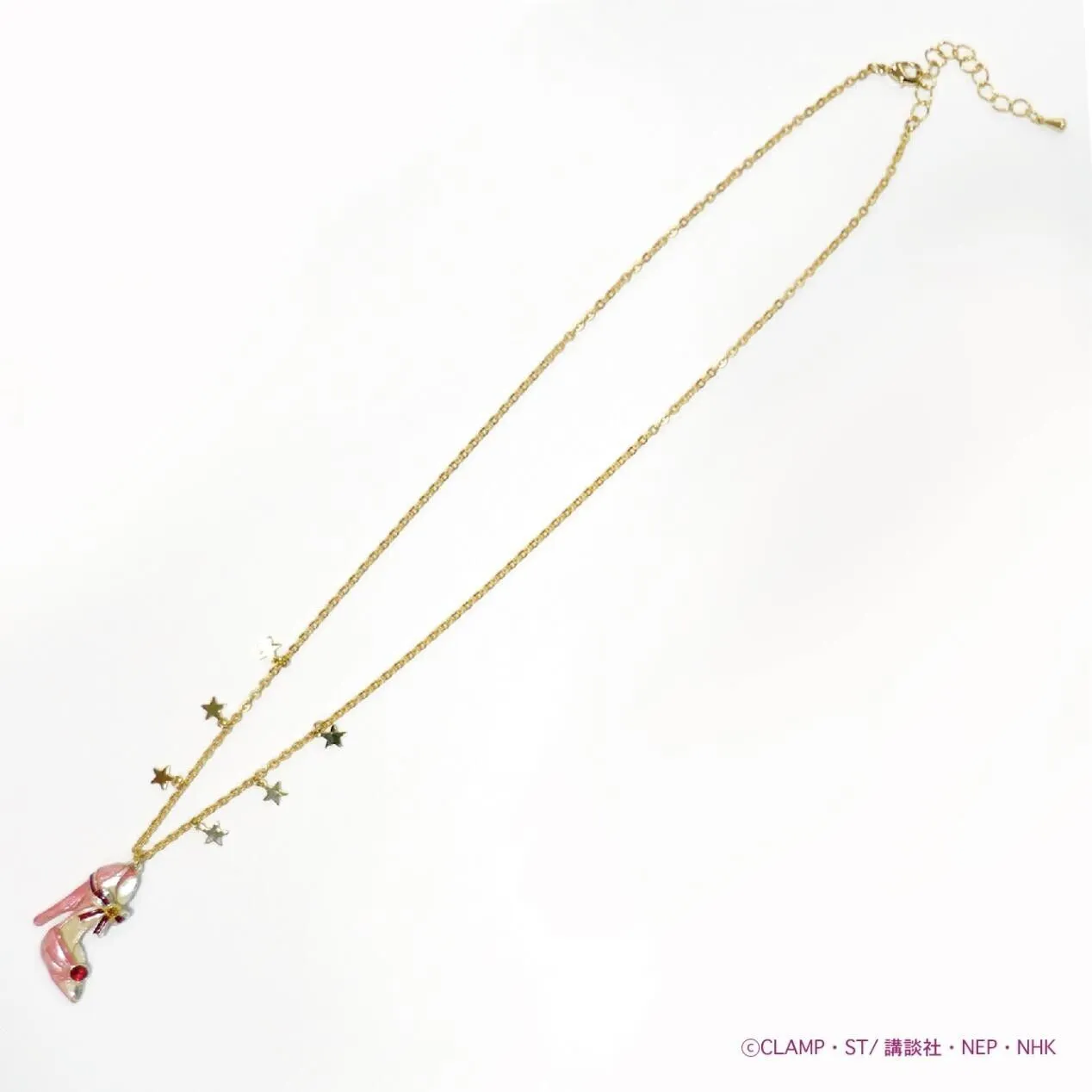 Cardcaptor Sakura Clear Card Costume Pink Ribbon Dress Necklace Pendant Shoe