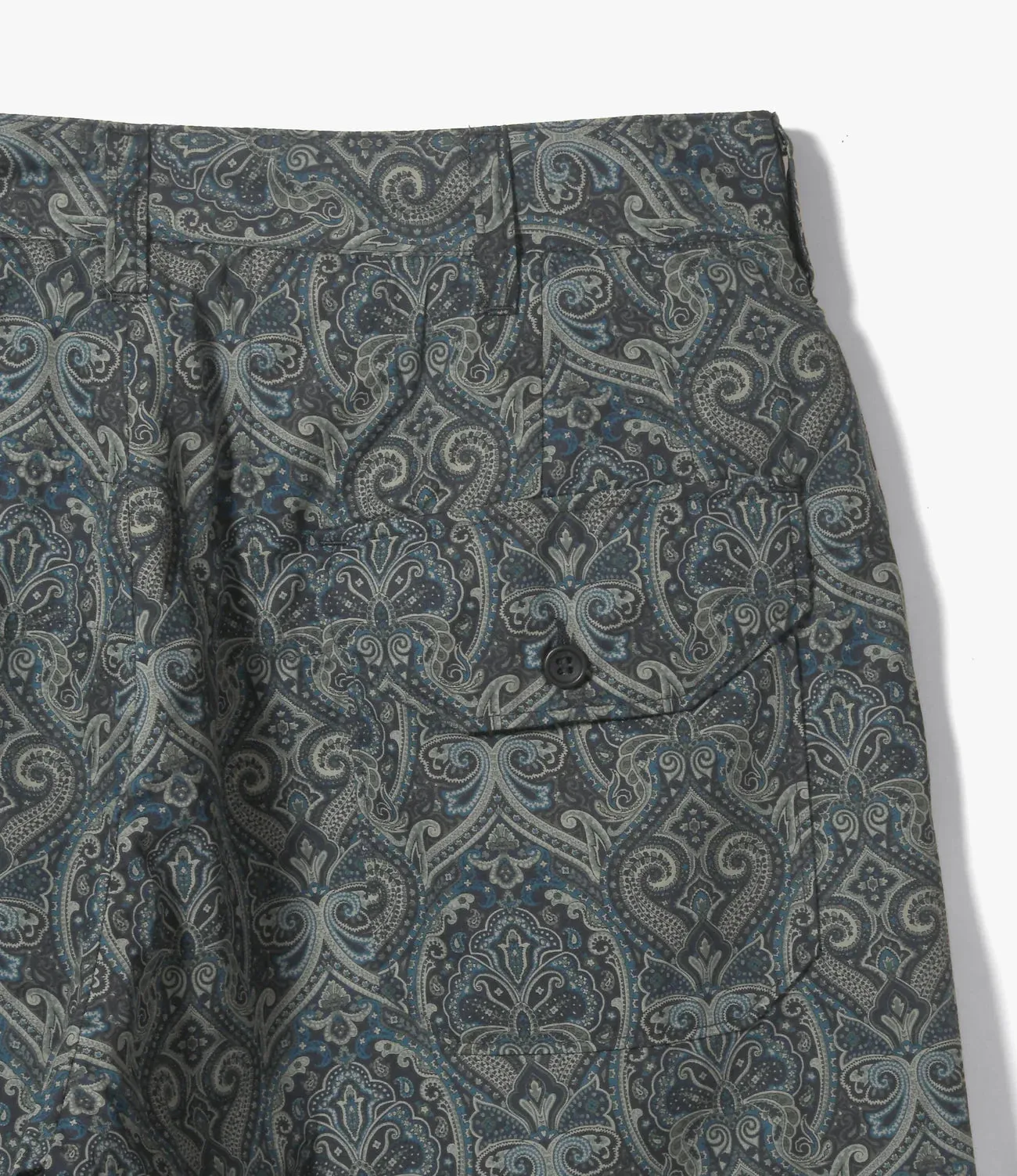 Carlyle Pant – Navy Cotton Paisley Print