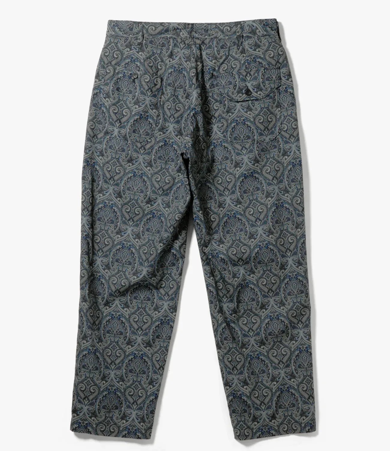 Carlyle Pant – Navy Cotton Paisley Print