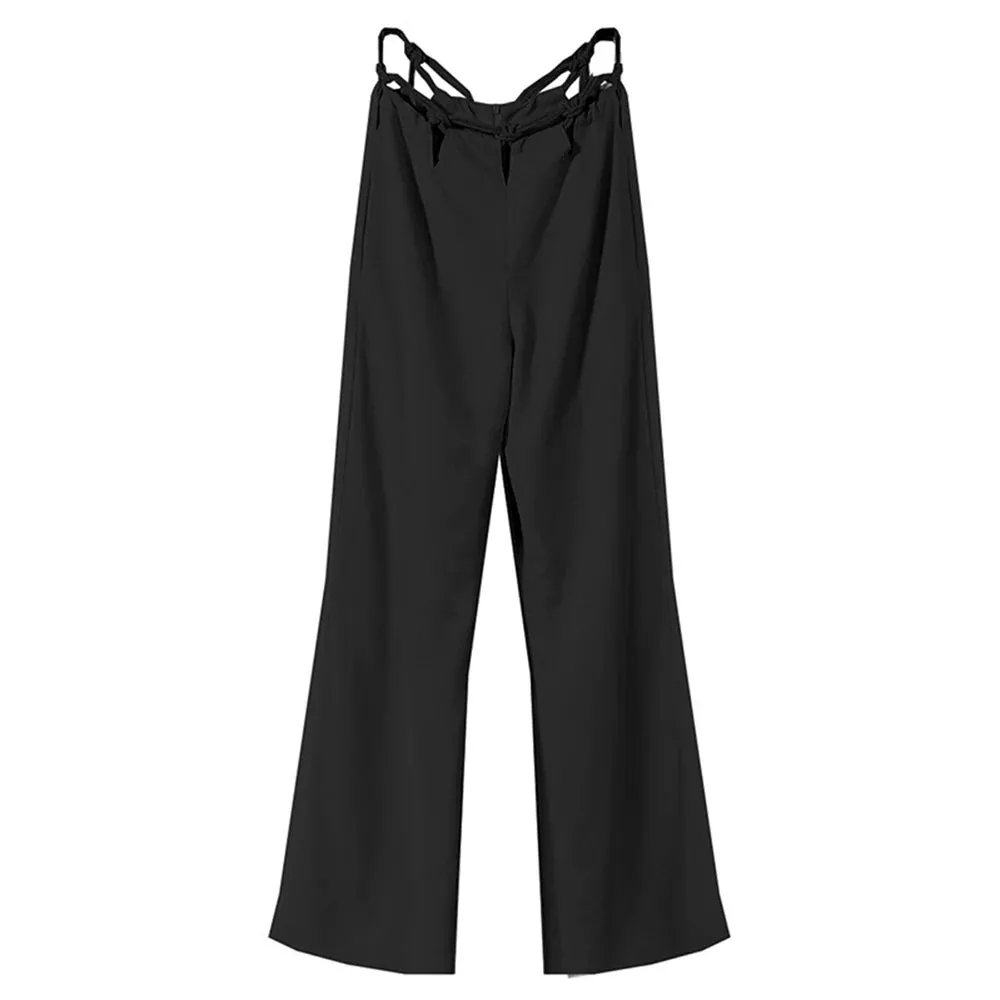 Casual Loose Straight Pants For Women High Waist Solid Minimalist Wide Leg Pant Female Autumn Clothing Fashion