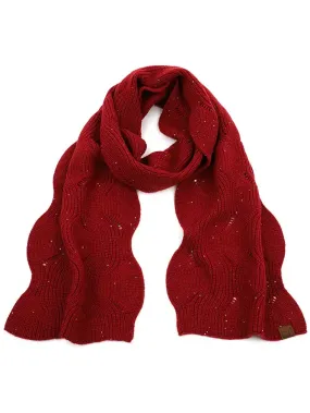 C.C Brioche Cable Pattern Sequin Scarf