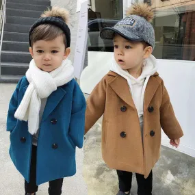 Children Winter Lapel Cardigan Jacket Kids