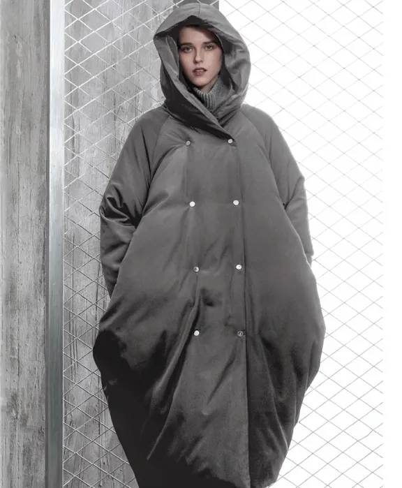 Cocoon Loose Casual Long Winter Women Down Jacket