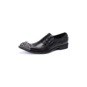 CrocLeather Elegance Slip-on Dress Shoes