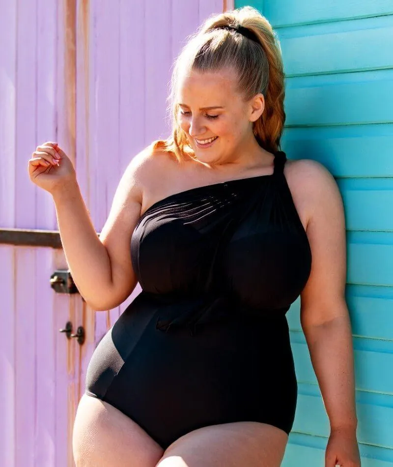 Curvy Kate Wrapsody Bandeau One Piece Swimsuit - Black