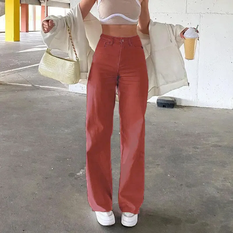 Day Out High Waist Straight Trouser Pants