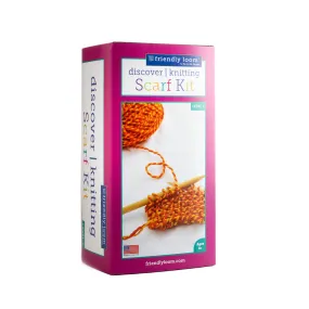 Discover Knitting: Scarf Kit - YELLOW/PUMPKIN