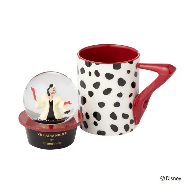 Disney Villains One Hundred and One Dalmatians Cruella de Vil Snow Globe Mug