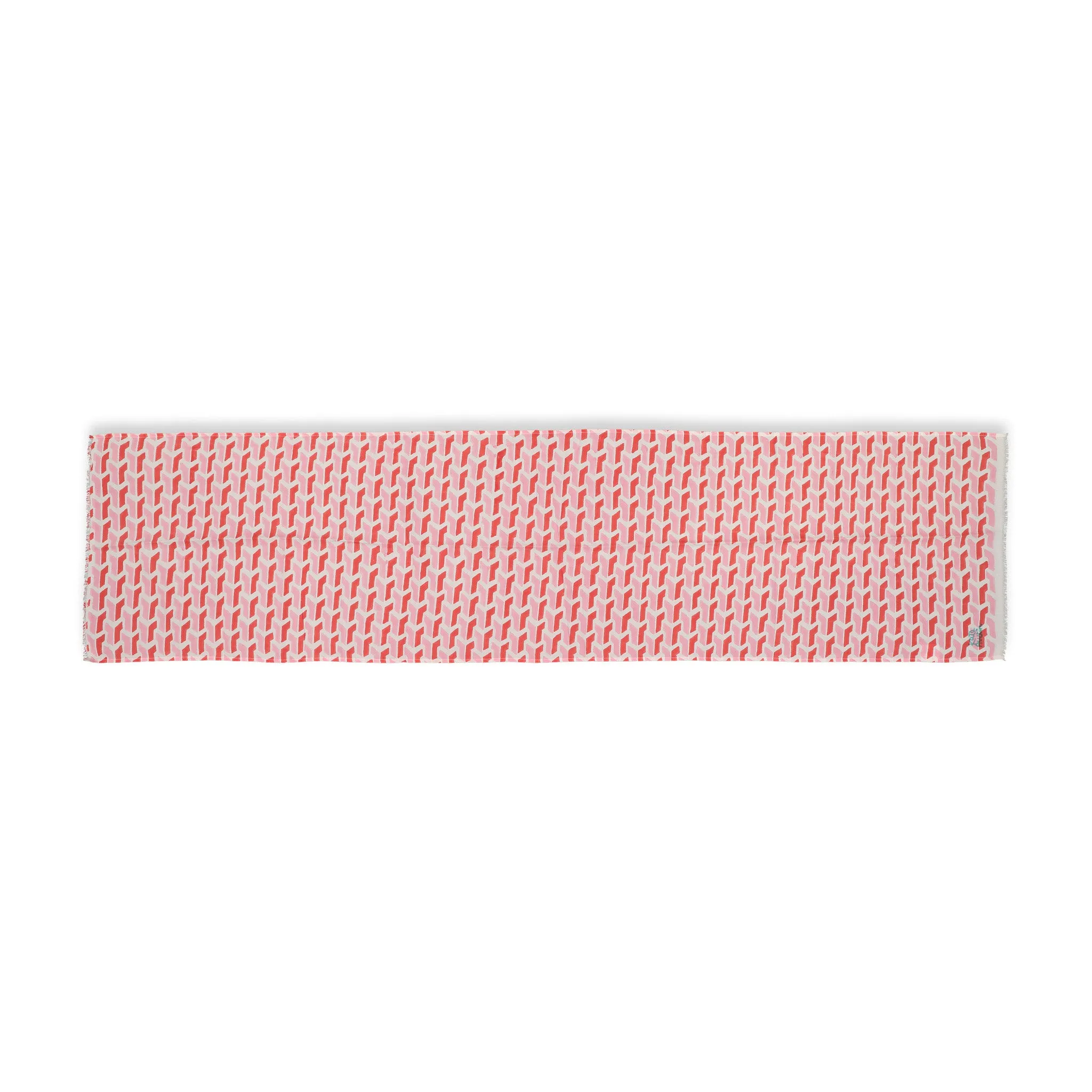 Donna Scarf in Pink Red Chevron