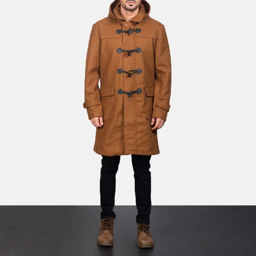 Drake Khaki Wool Duffle Coat