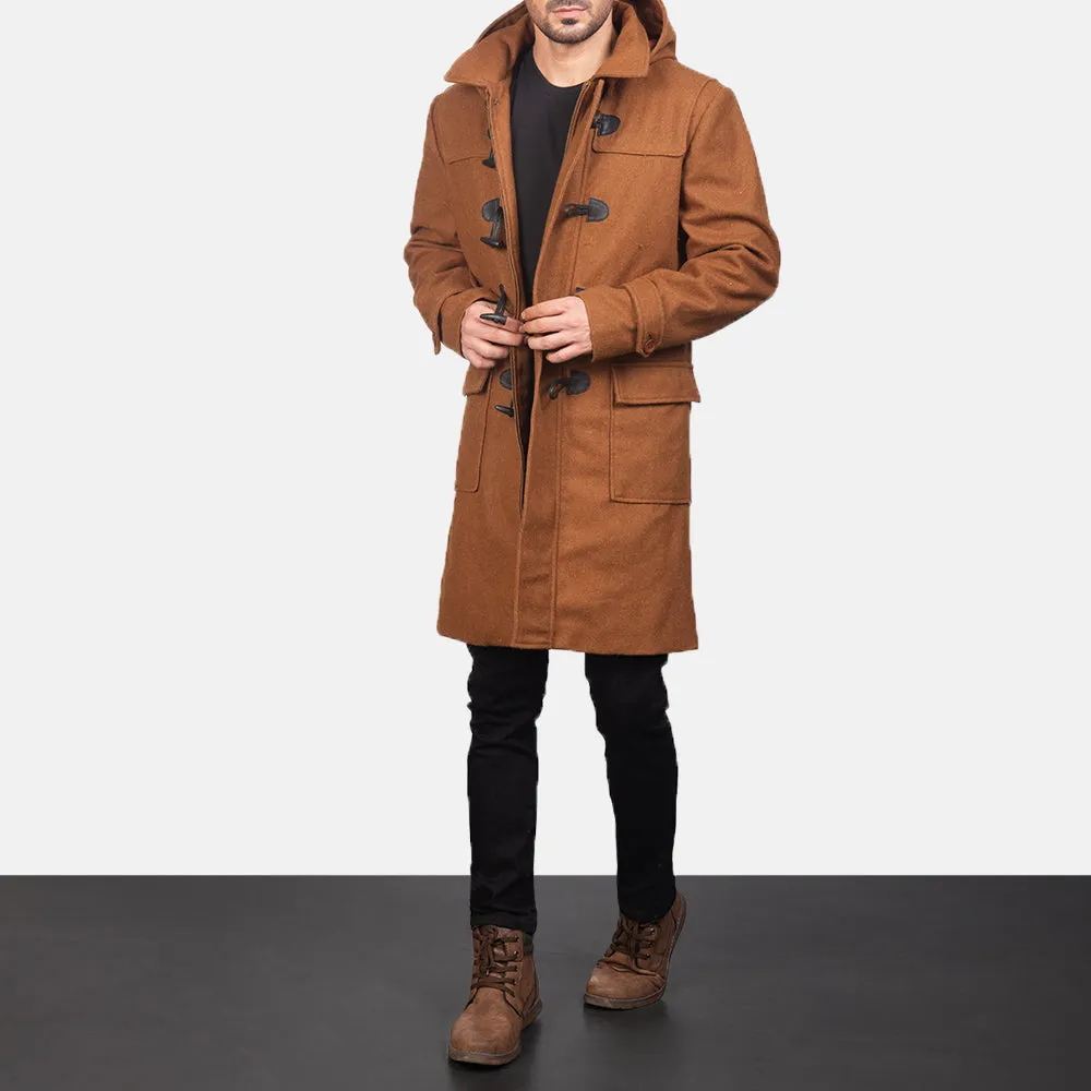 Drake Khaki Wool Duffle Coat