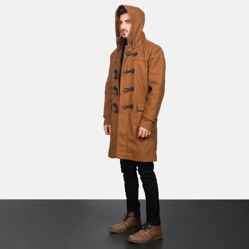 Drake Khaki Wool Duffle Coat