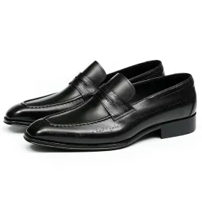 Elegant Carved British Leather Executive Shoes