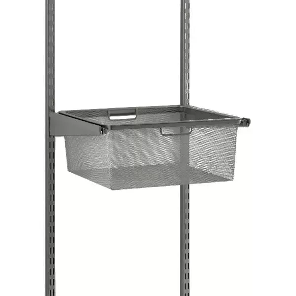 Elfa Mesh Basket for Gliding Drawer Frame W: 45 D: 40 H: 18 Graphite