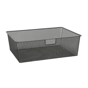 Elfa Mesh Basket for Gliding Drawer Frame W: 60 D: 40 H: 18 Graphite