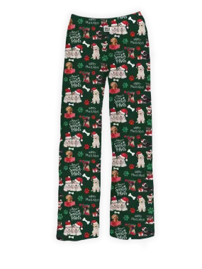 Festive Chalkboard Dog Lounge Pants