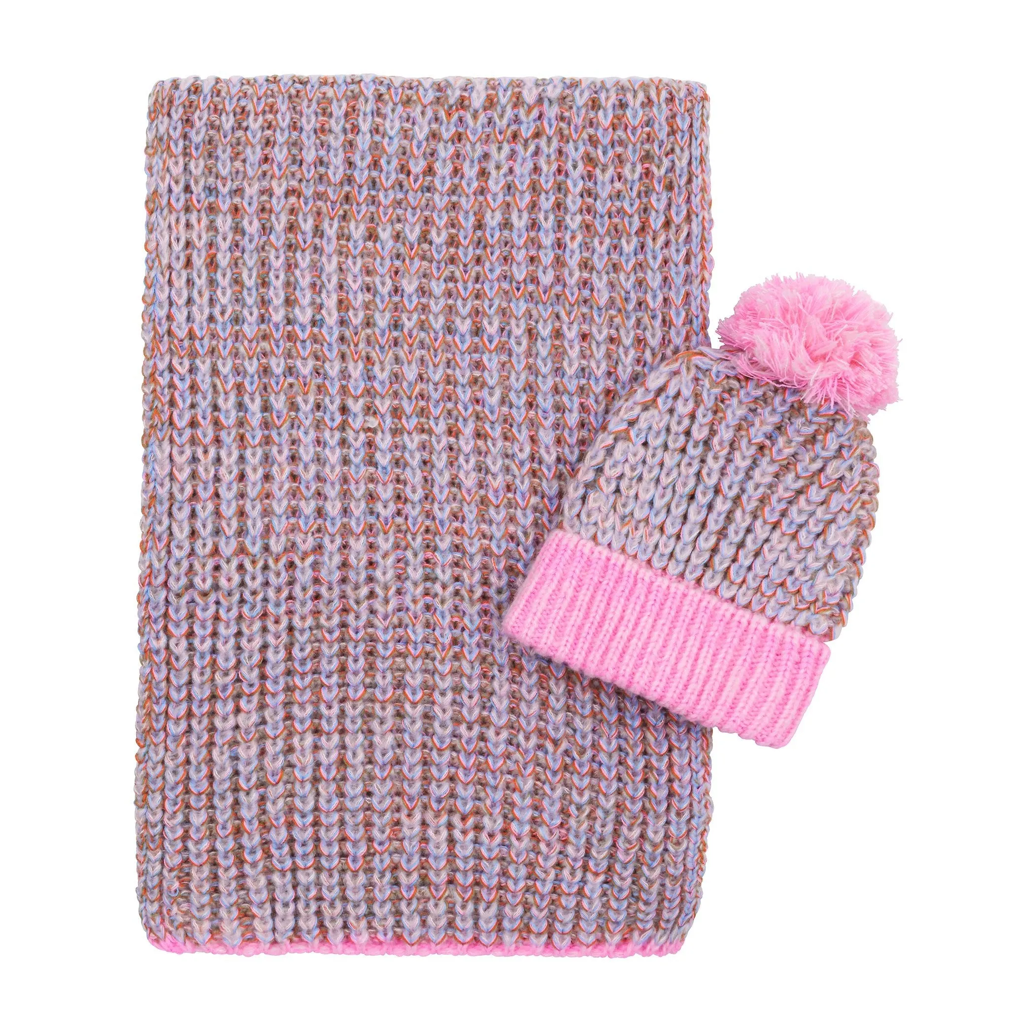 Florence Twist Oversized Knitted Scarf - Pink