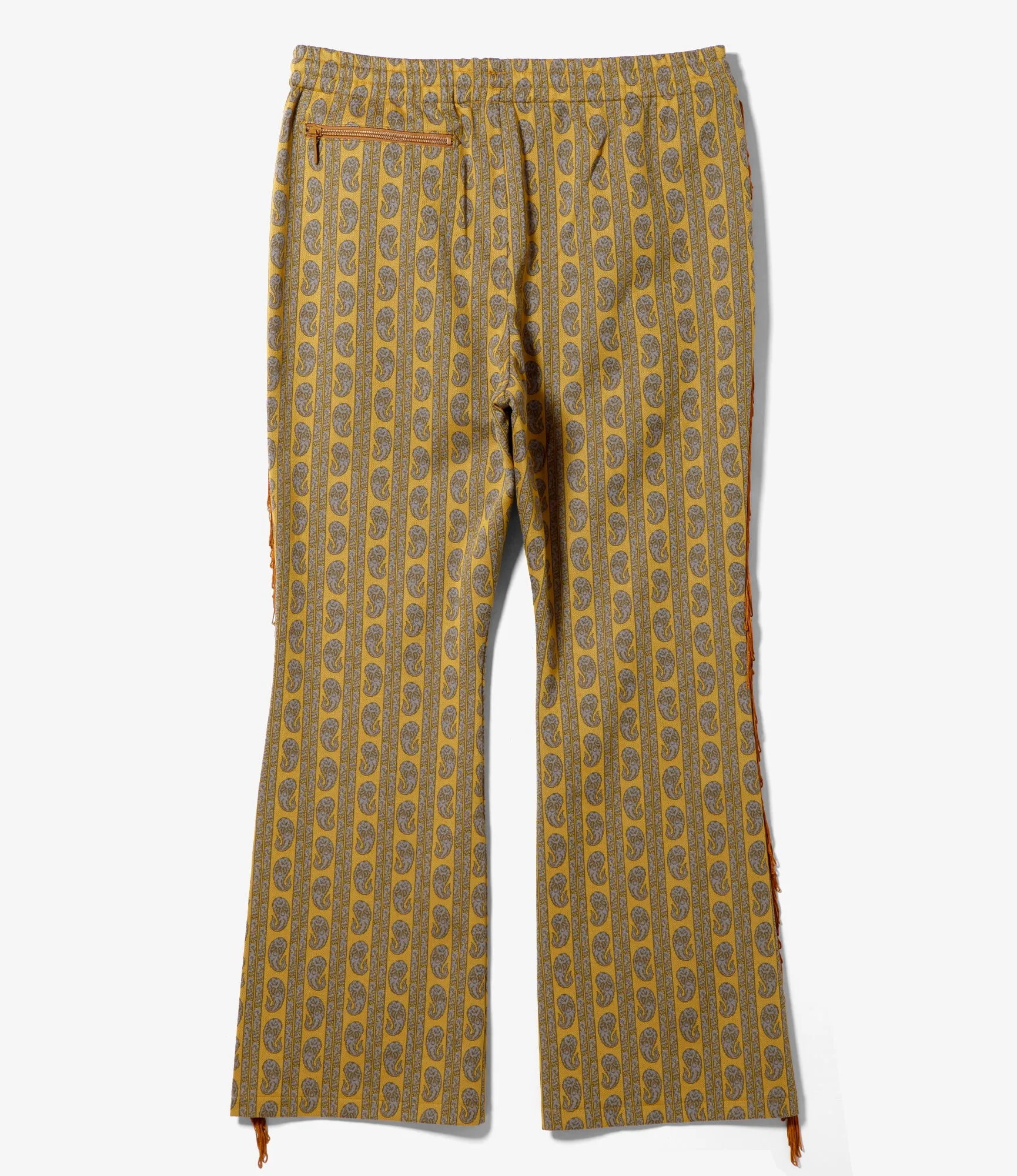 Fringe Boot-Cut Track Pant - Poly Jq. – Mustard