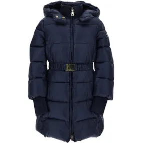 Girls Navy Bow Hooded Coat