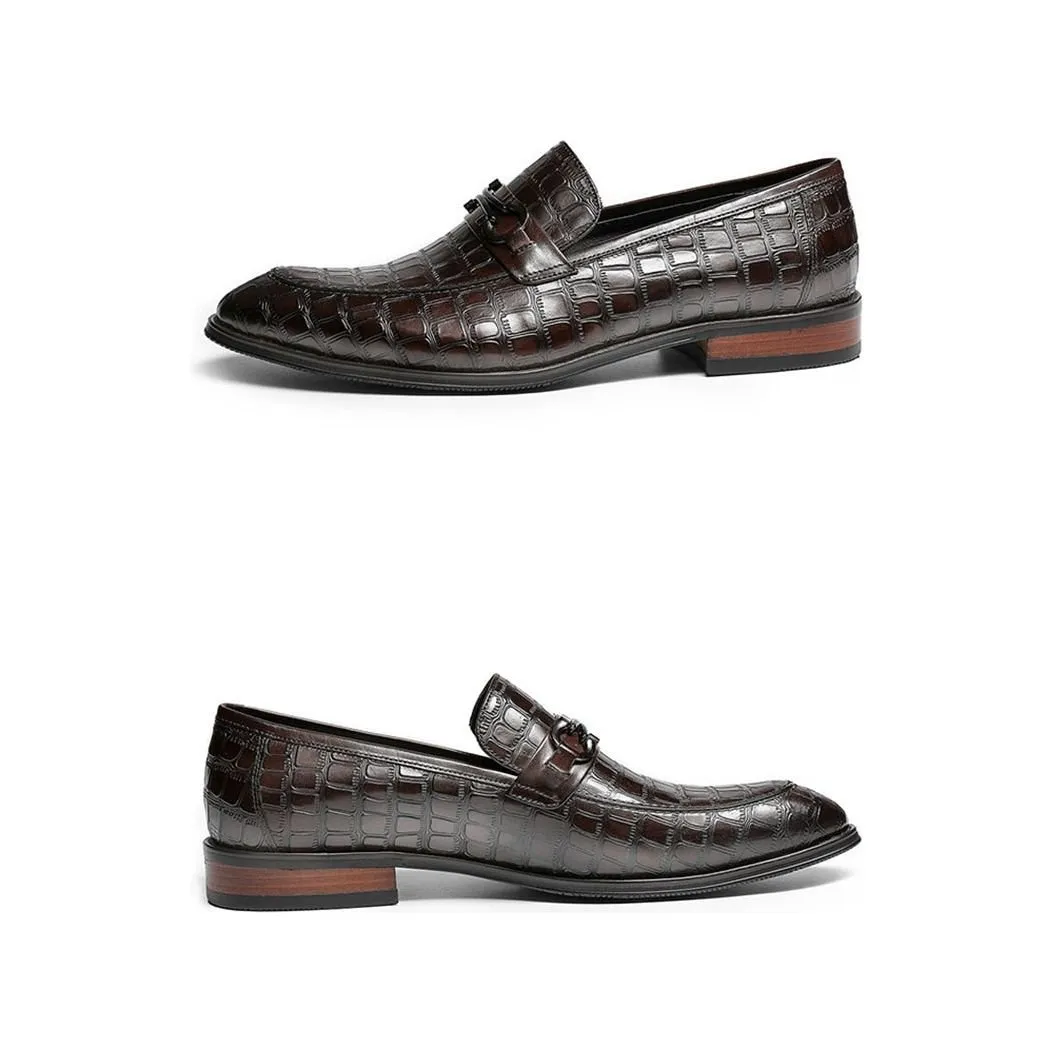 GlamLeather Slip-On Dress Loafers