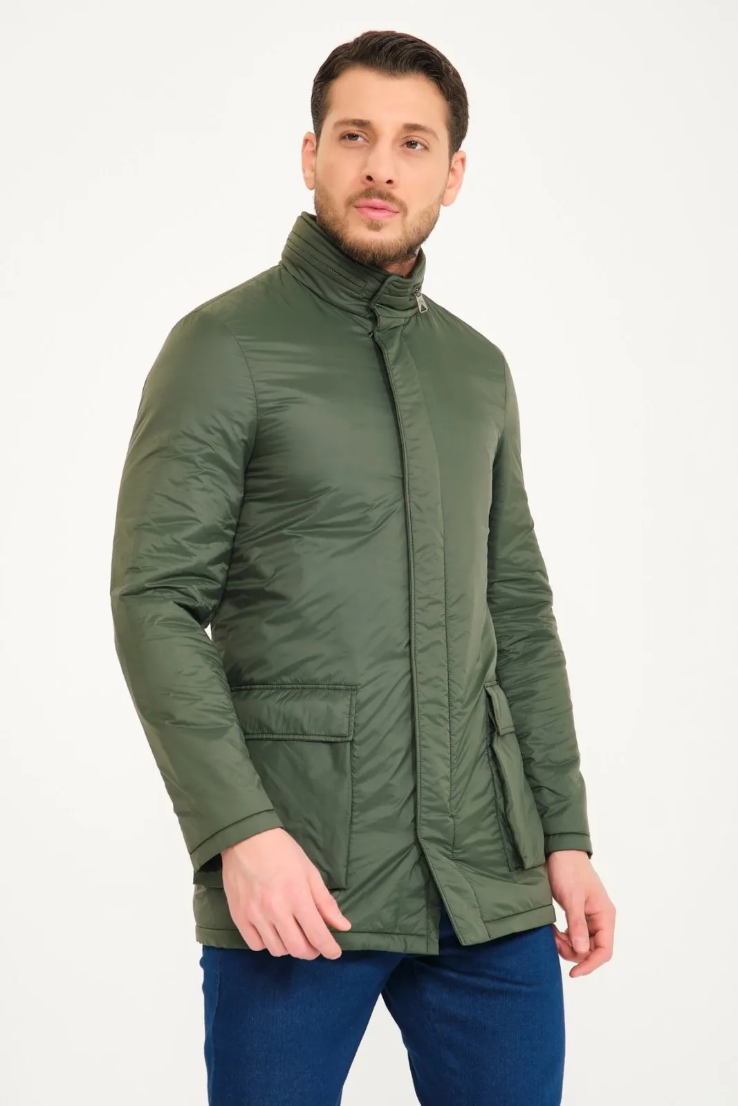 Green Long Waterproof Coat