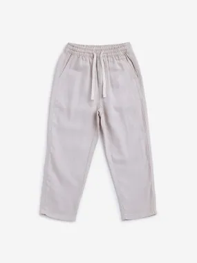 HOP Kids Beige Solid Pants