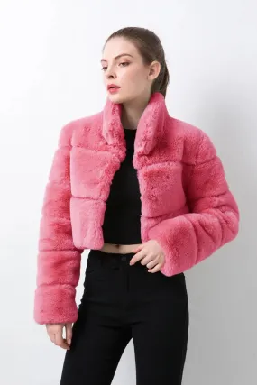 Imitation Fur Imitation Horizontal Stitching Fur Jacket